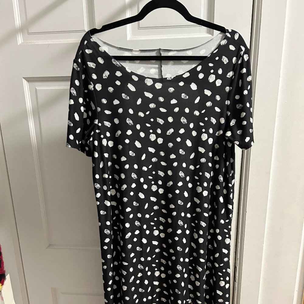 Black and White polka dot maxi dress